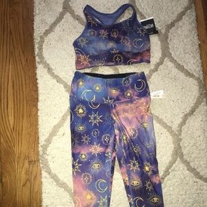 Victoria' Secret yoga pants bra set Large + Med